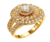 Luxury Gold Diamond Ring Exquisite Floral Design I Item Code: IMP75105